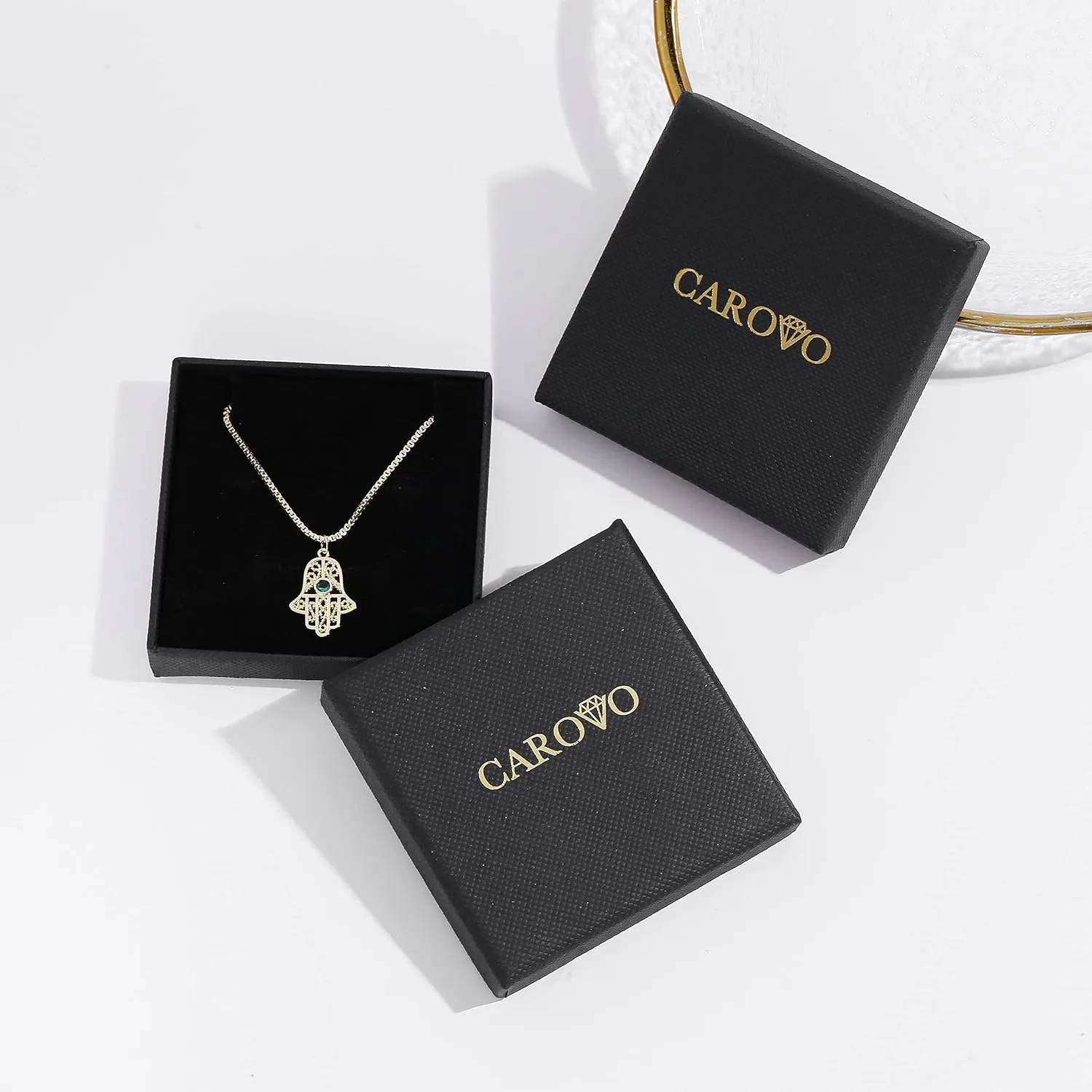 CAROVO Gold Heart Initial Necklaces for Women Letter A To Z Simple Cute 14K Gold Plated Necklace Dainty Heart Necklace Tiny Gold Initial Necklaces Birthday Gifts for Women