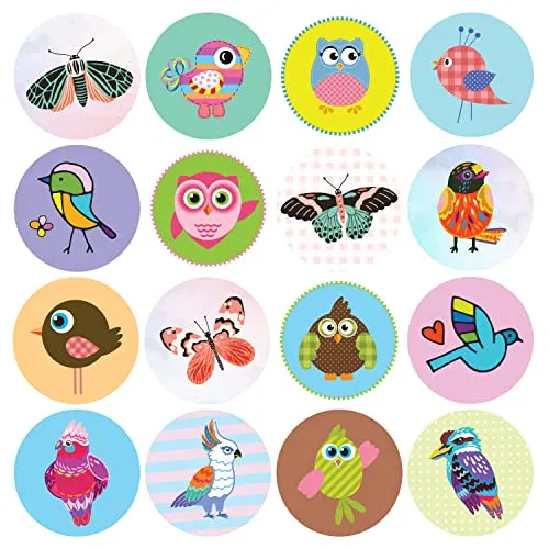 Cartoon Birds Stickers for Kids