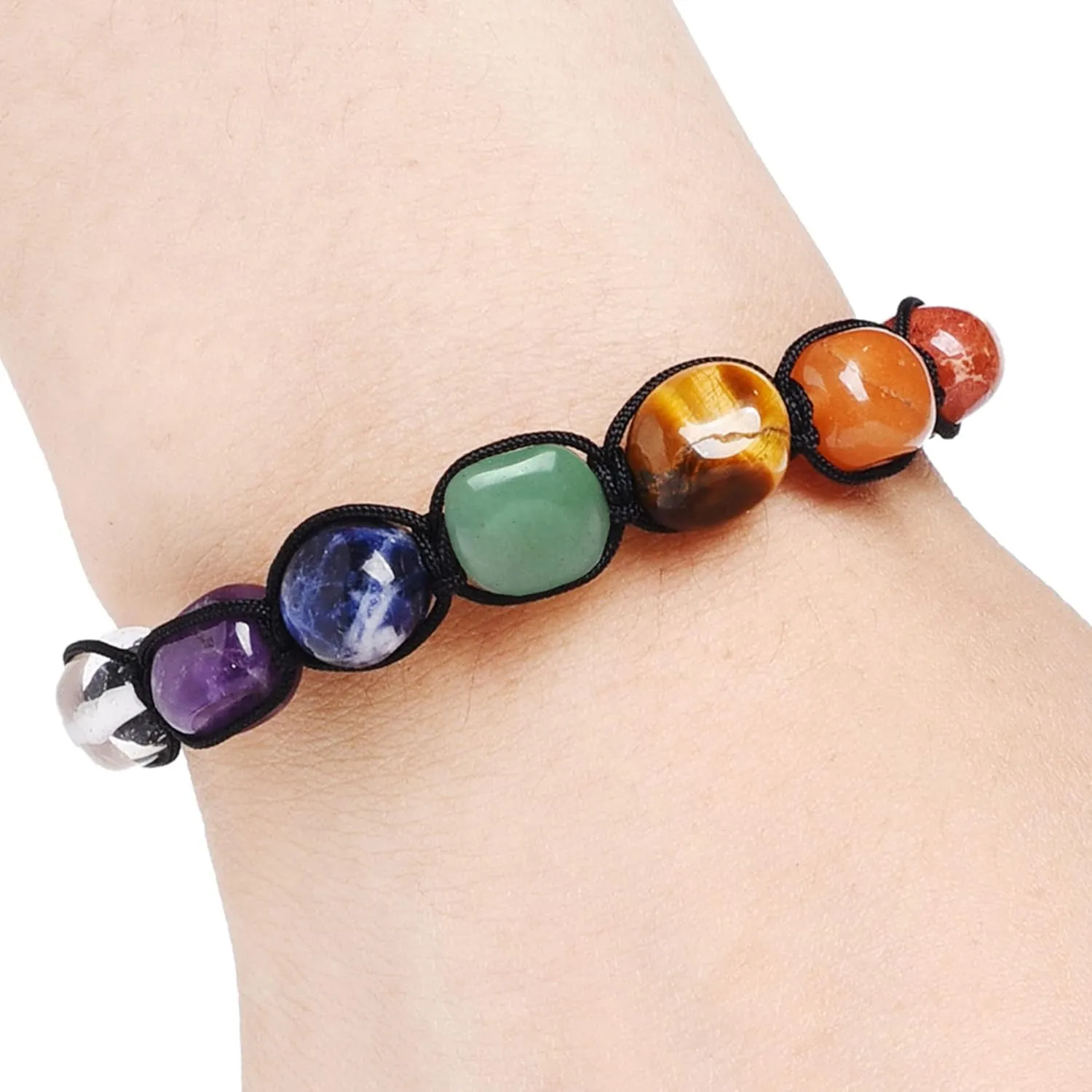 Chakra Bracelets for Women, Lava Rock 7 Chakras Crystal Bracelet, Yoga beads Bracelets,Healing Natural Stones Beaded Bracelet