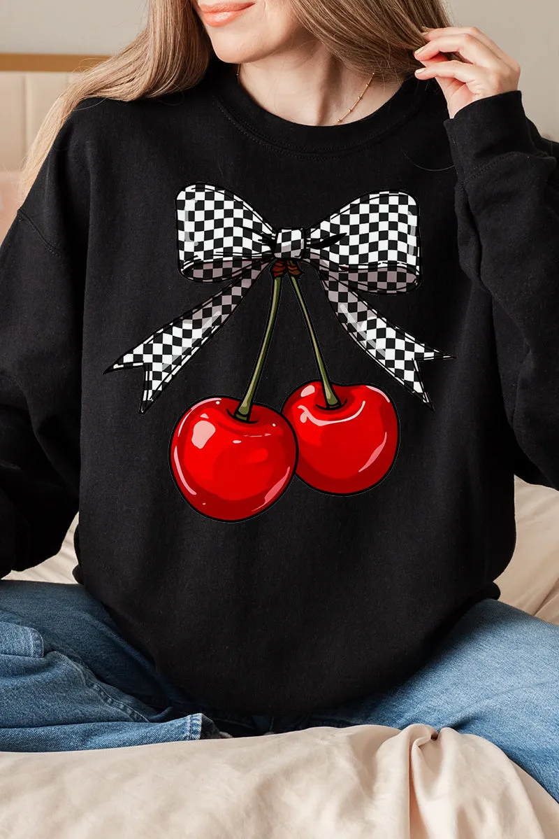 Checkered Cherry Dream Unisex NuBlend Crew Sweatshirt
