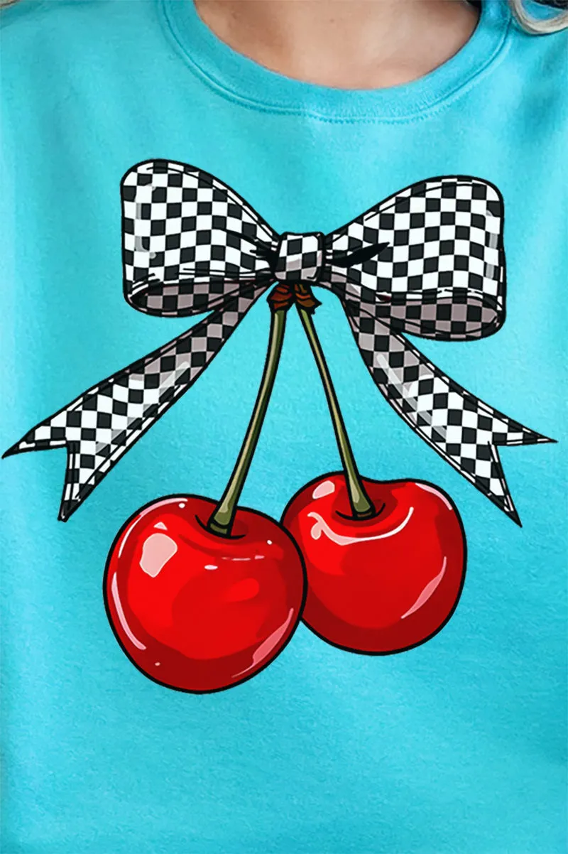 Checkered Cherry Dream Unisex NuBlend Crew Sweatshirt