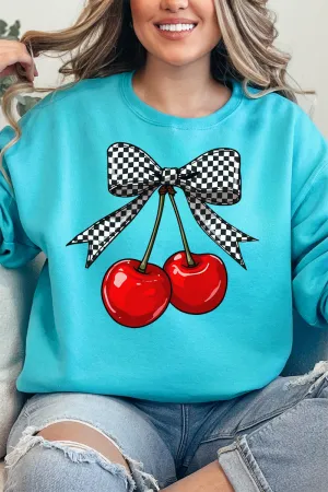 Checkered Cherry Dream Unisex NuBlend Crew Sweatshirt