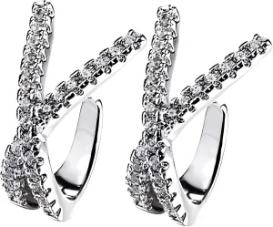 Chic Zircon Cross Ear Cuff, No Piercing Ear Clip for Women, Comfortable Jewelry for All-Day Wear