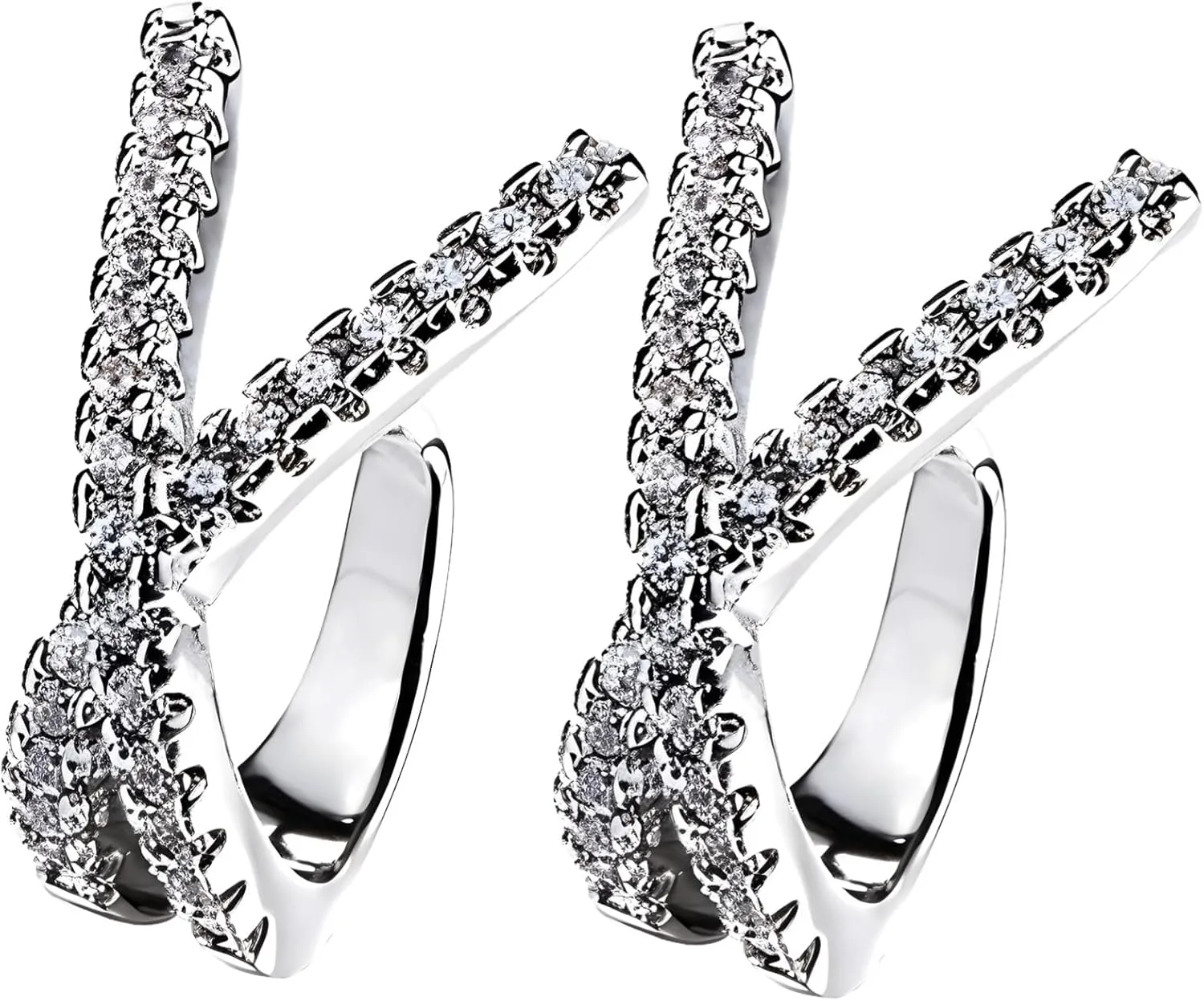 Chic Zircon Cross Ear Cuff, No Piercing Ear Clip for Women, Comfortable Jewelry for All-Day Wear