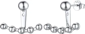 ChicSilver 925 Sterling Silver Ear Jacket Earrings Minimalist Ball Front Back Stud Earrings for Women