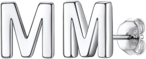 ChicSilver Hypoallergenic 925 Sterling Silver Stud Earrings Simple Tiny Initial Letter A-Z Studs for Women Sensitive Ears (with Gift Box)