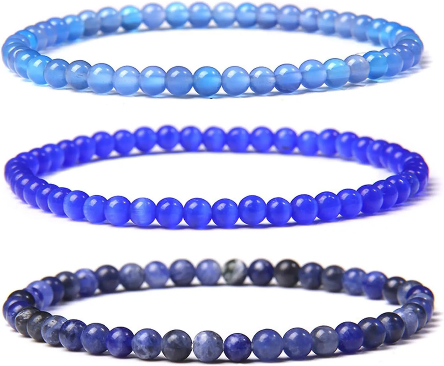 choice of all Blue Bracelets for Women,Blue Beaded Bracelet Nature Stone Handmade Crystal Butterfly Royal Blue Friendship Bracelets Gifts Trendy Stuff