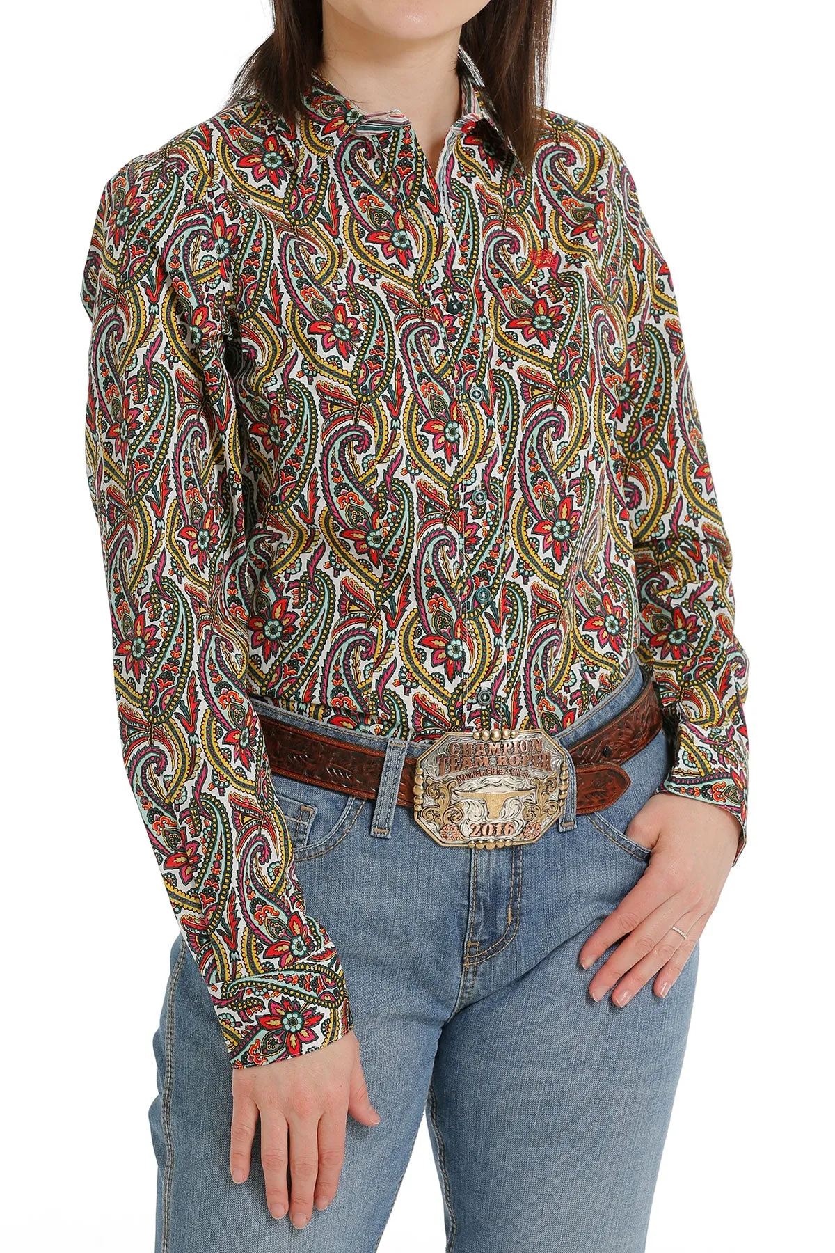 Cinch Women's L/S Multicolor Paisley Button Down Shirt