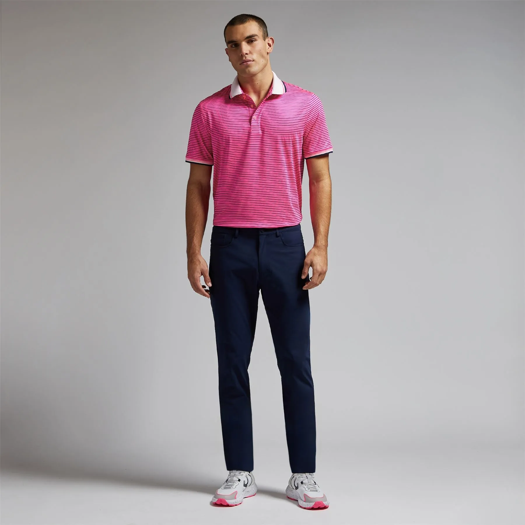 Circle G's Glitch Tech Jersey Polo Knockout Pink - AW24