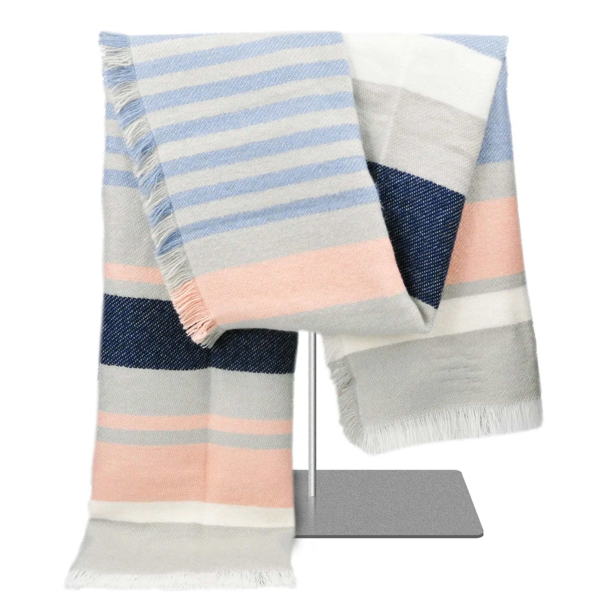 Color Block Tassel Blanket Wrap Scarf