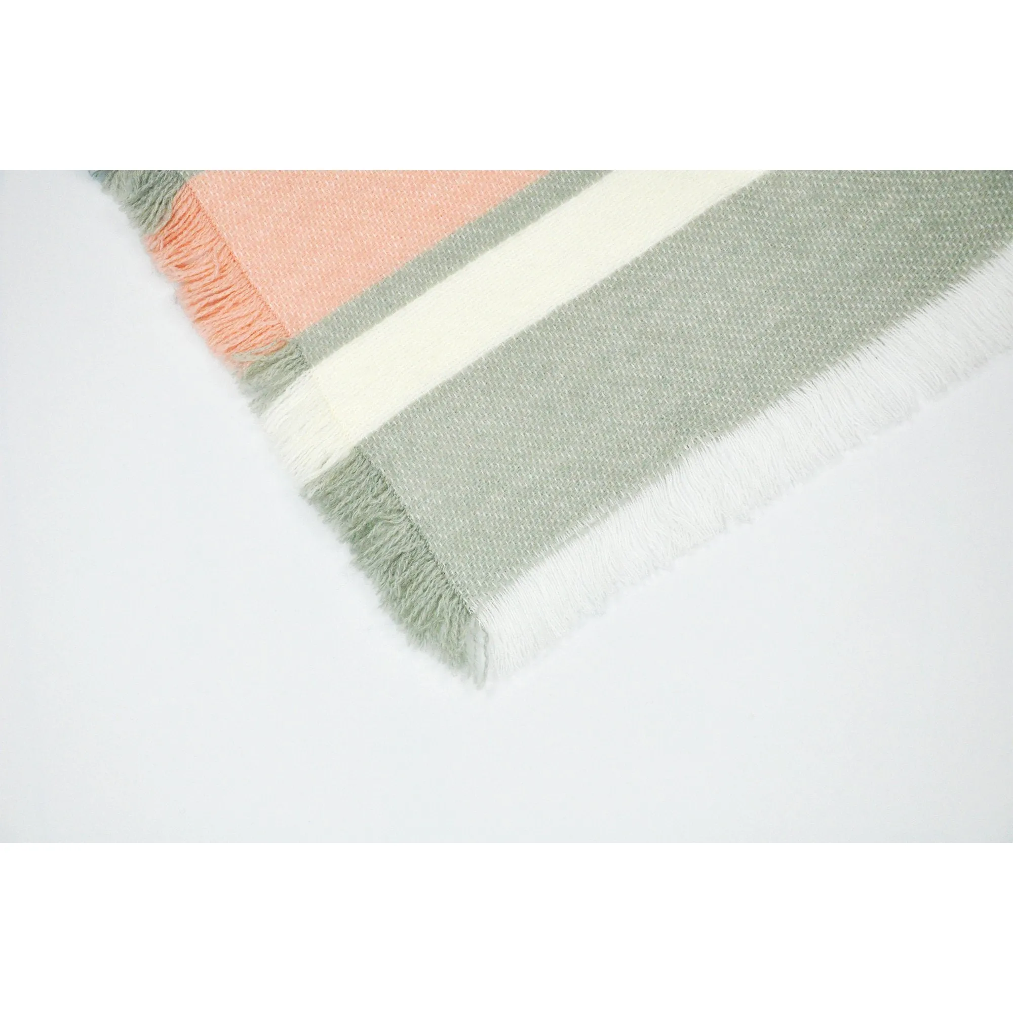 Color Block Tassel Blanket Wrap Scarf