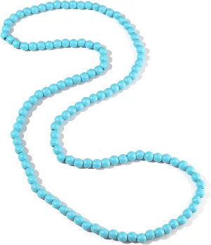 COLORFUL BLING 8MM Natural Wood Bead Necklace Africa Wooden Chain Statement Unisex Chunky Strand Necklaces Hip Hop Jewelry