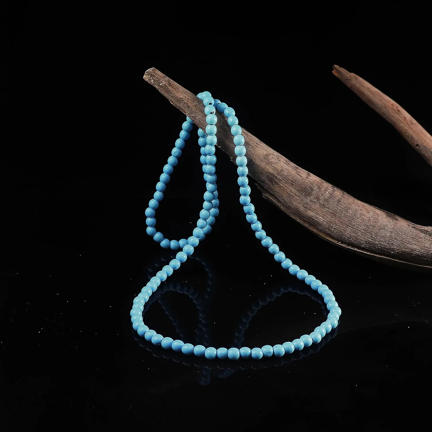 COLORFUL BLING 8MM Natural Wood Bead Necklace Africa Wooden Chain Statement Unisex Chunky Strand Necklaces Hip Hop Jewelry