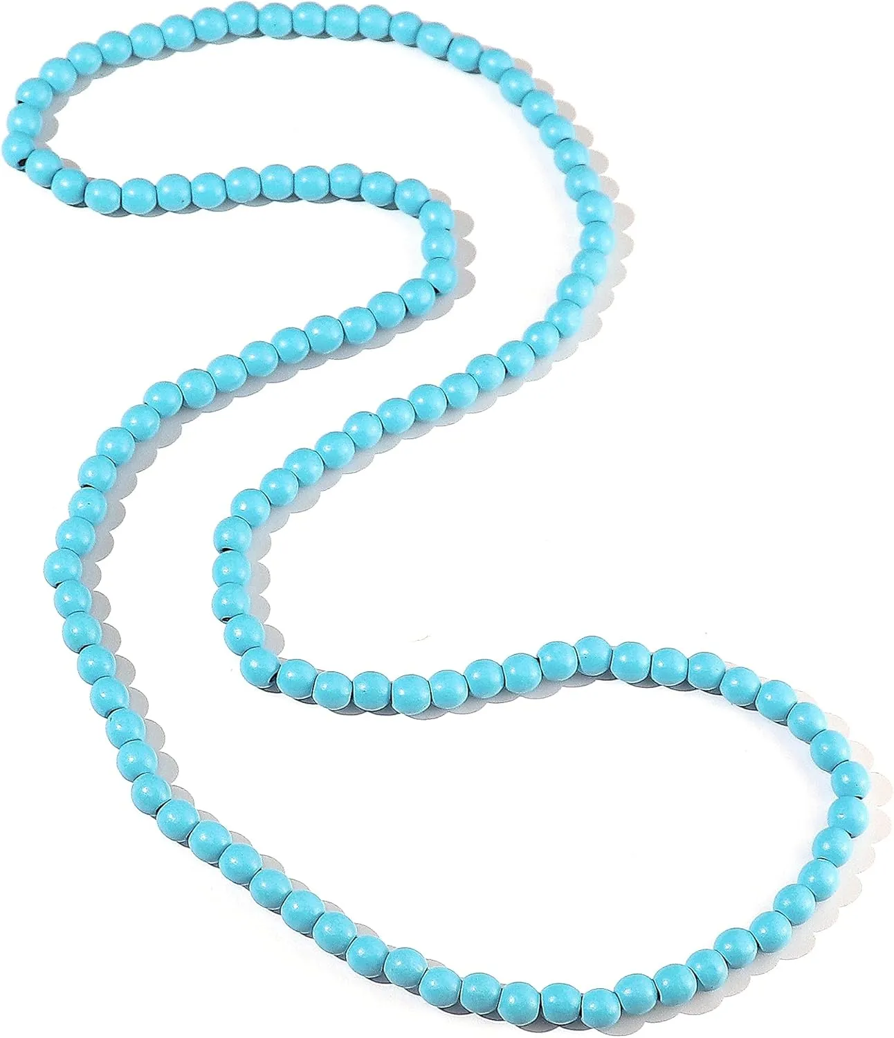 COLORFUL BLING 8MM Natural Wood Bead Necklace Africa Wooden Chain Statement Unisex Chunky Strand Necklaces Hip Hop Jewelry