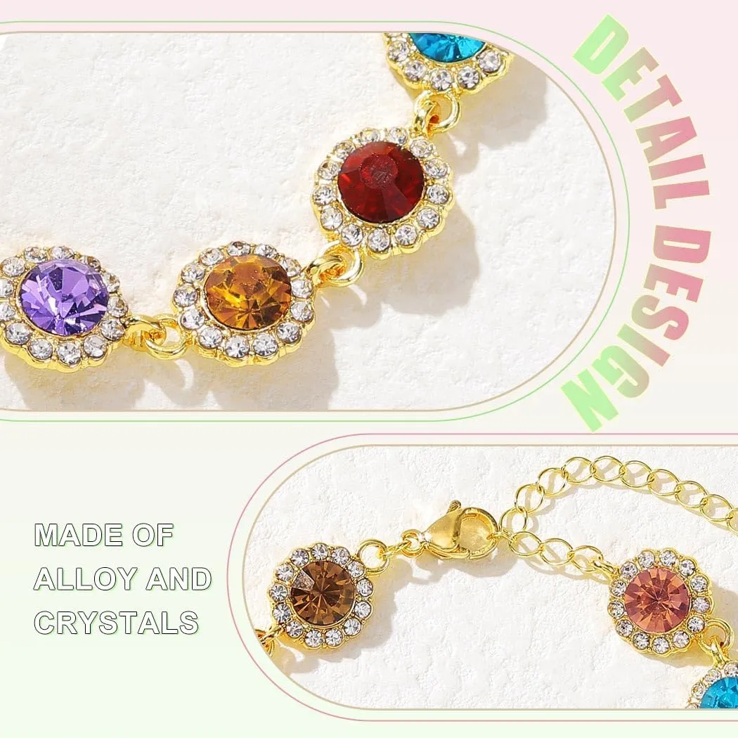 Colorful Crystal Choker Necklace Sparkly Rhinestone Chokers Necklaces Gold Chain Party Prom Neck Jewelry for Women
