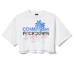Comme Des Fuckdown Eloquent Sleeveless Logo Tee in White