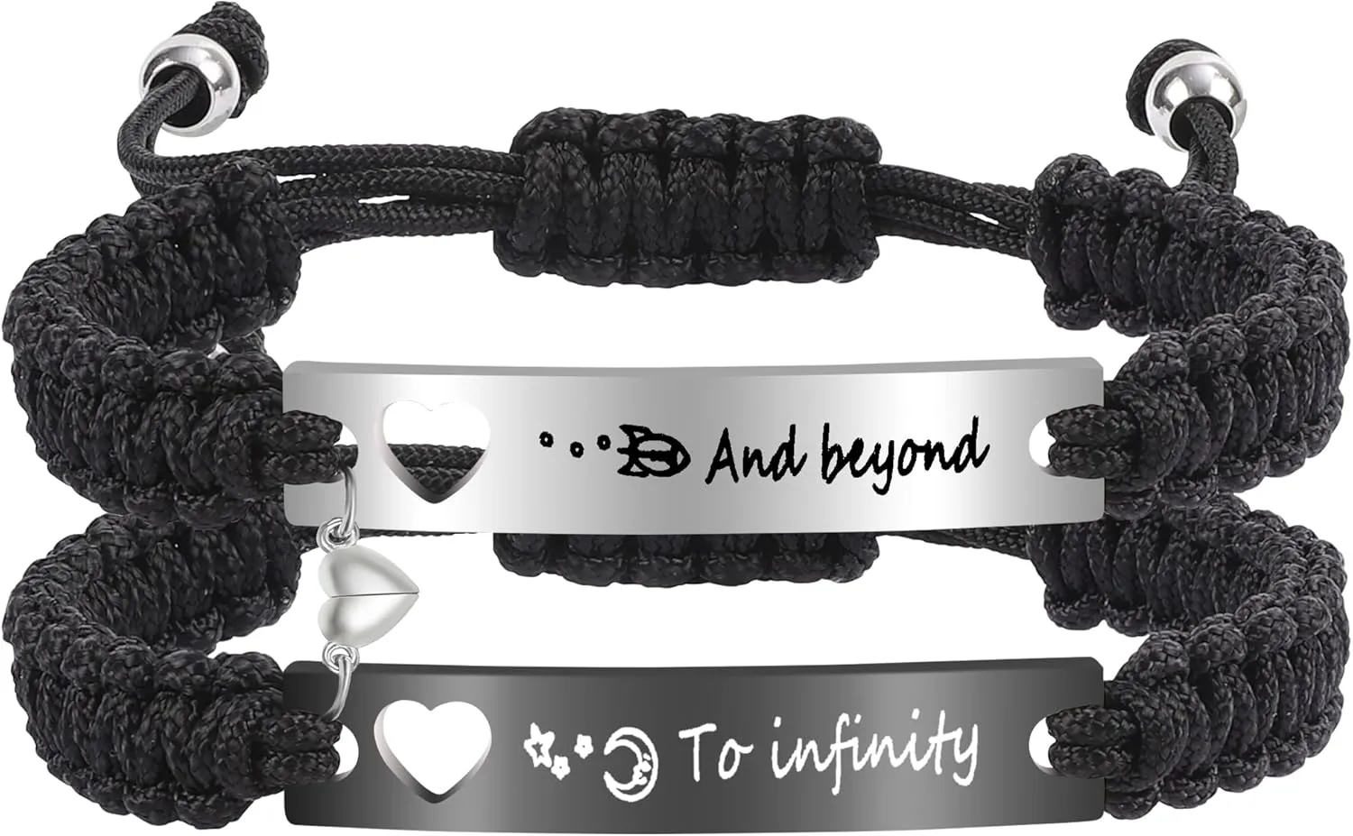 Couple Matching Bf and Gf Bracelets, Best Friend Friendship Bracelet, Adjustable Stretch Bracelets Jewelry for Him and Her