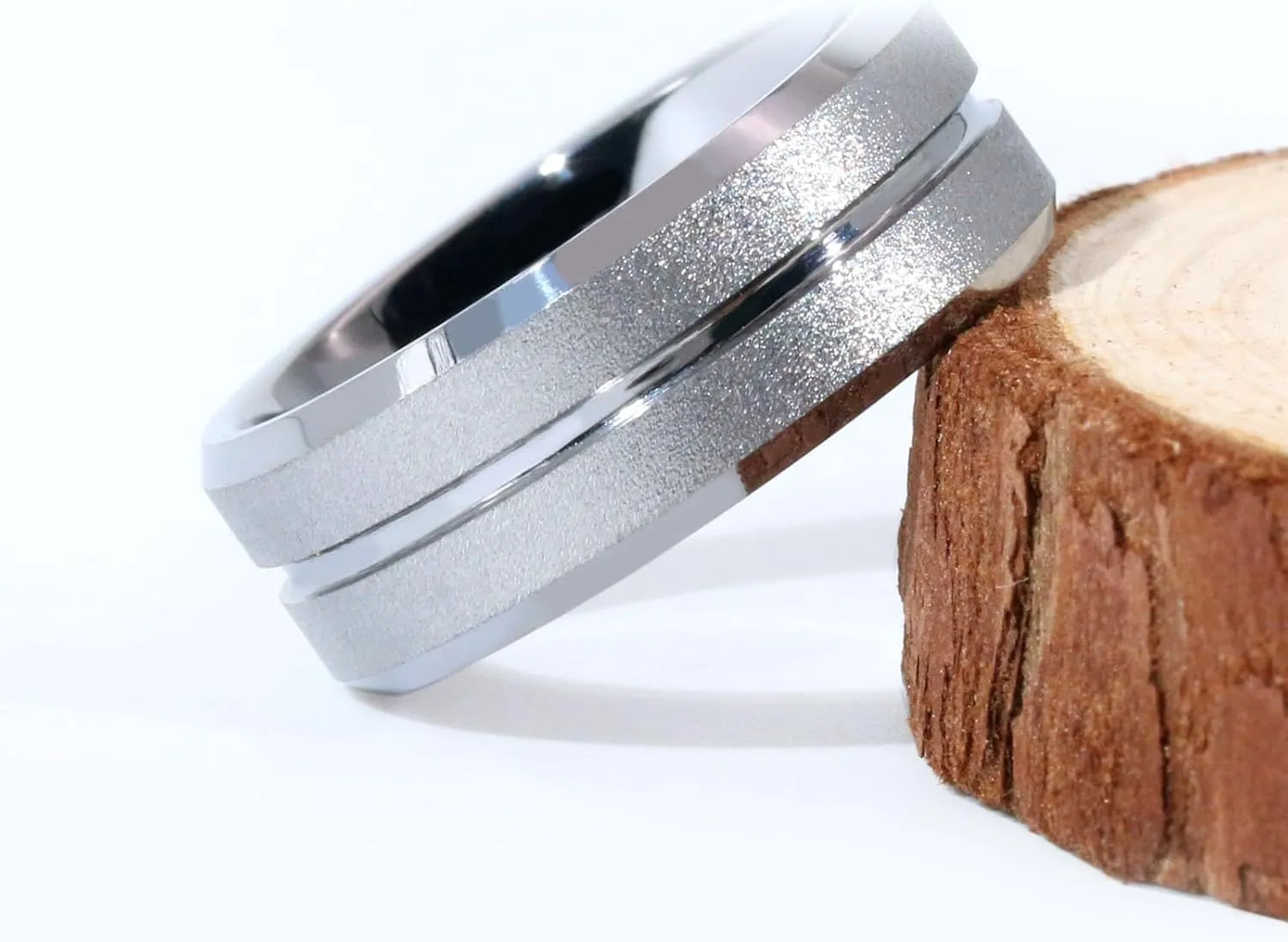 Couple Rings White Gold Plated 925 Sterling Silver Ring 1CT AAAAA Heart CZ Women Wedding Ring Sets Men Tungsten Steel Ring