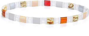 CQUAN CHI Tila Bead Bracelet Women Strand Bracelet Flat Bead Bracelet Handmade Stack Friendship Bracelet 07B
