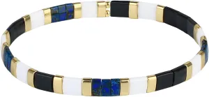 CQUAN CHI Women Stackable Tila Bead Bracelets Flat Bead Bracelet Boho Friendship Bracelets Stretch Bracelet 03L