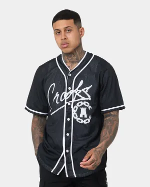 Crooks & Castles Script Mesh Baseball T-Shirt Black
