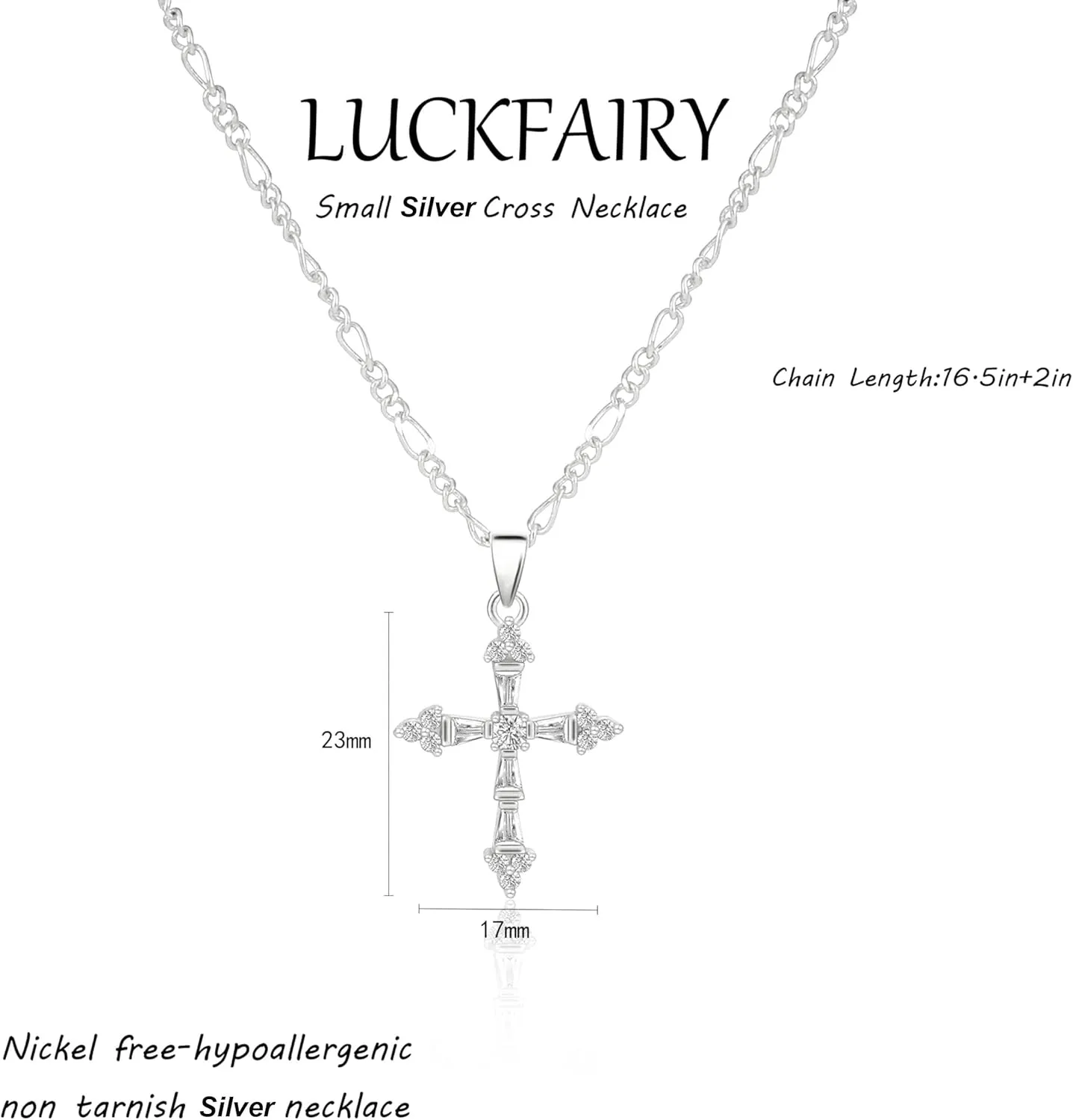 Cross Necklace for Women,Double Cross Necklace 14K Gold Plated Cross Pendant Necklace Dainty Gold Cross Necklaces for Women Trendy Small Cross Charm Necklace Simple Cute Choker Necklaces Gold Jewery