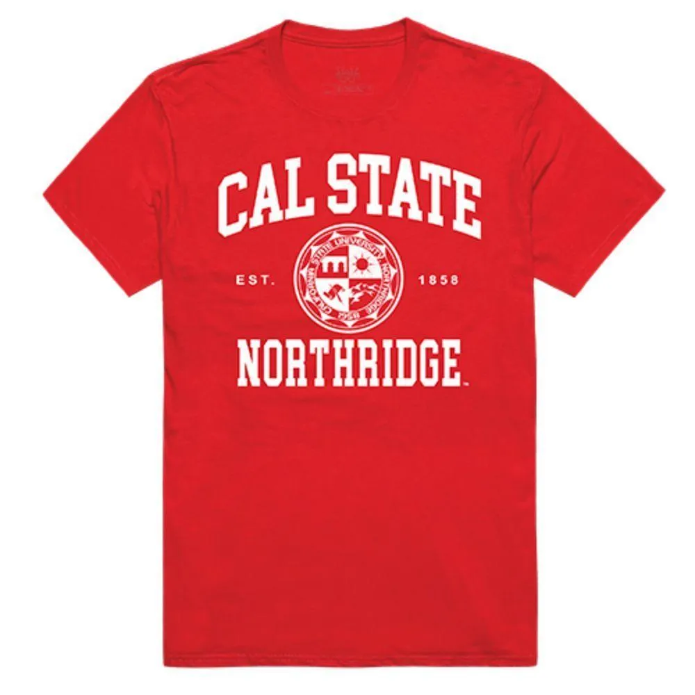 CSUN California State University Northridge Matadors NCAA Seal Tee T-Shirt Red