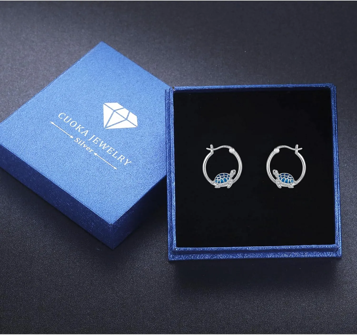 Cuoka Animal Earrings 925 Sterling Silver Cute Animal Hoop Huggie Earrings,Hypoallergenic Animal Jewelry Birthday Graduation Gifts for Women Girls