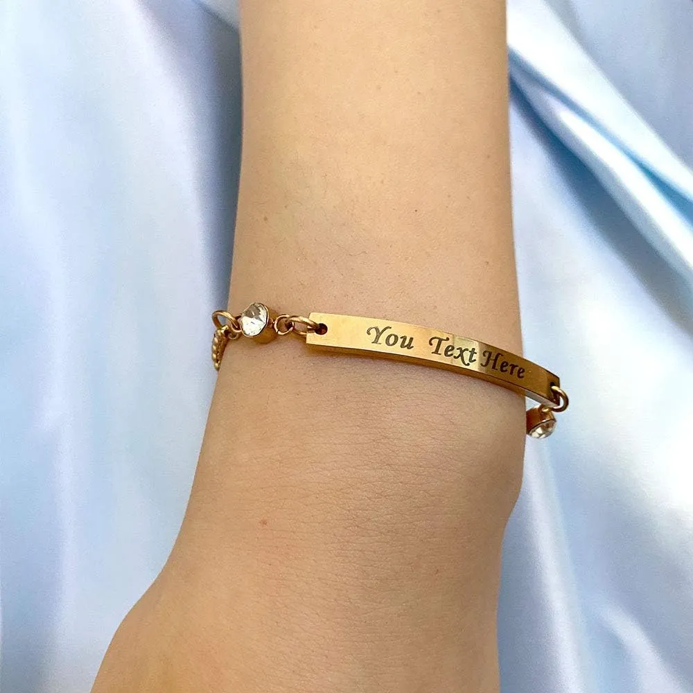Custom Bracelets for Women Birthstone Bracelets Personalized Name Bracelet Birthday Gifts for Women Engraved Friendship Bracelets Mothers Day Christmas Mom Sister Bridesmaid Girlfriend 13th 18th 21st 30th