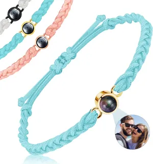 Custom Bracelets with Picture Inside, Picture Bracelet Personalized Photo Projection Bracelets, Valentines Day Birthday Christmas Gifts for Women/Men