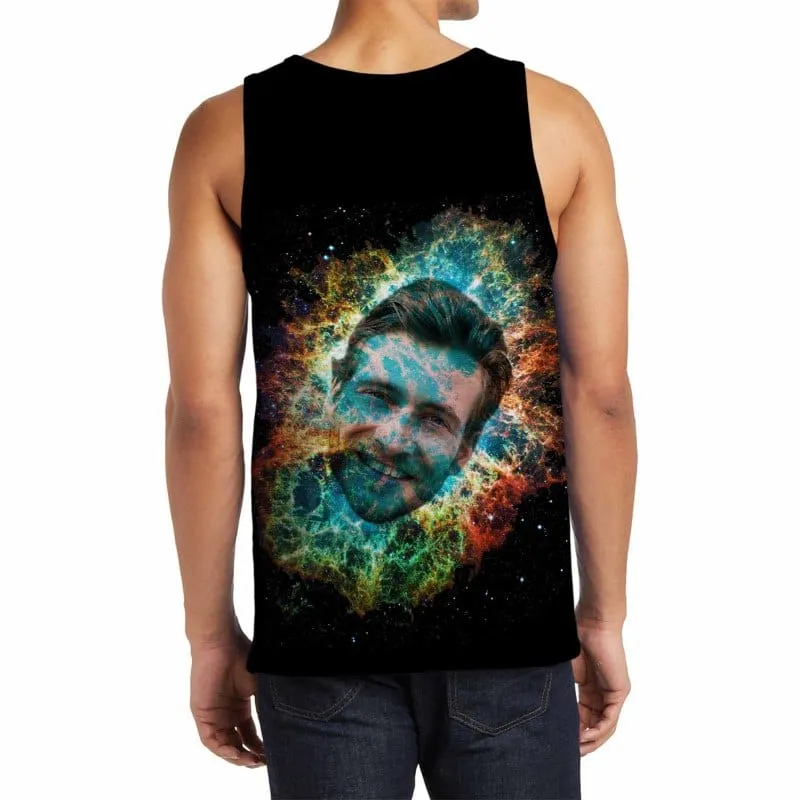 Custom Tank Tops Nebula Father Face Sleeveless Shirt Personalized Men's All Over Print Tank Top