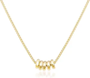 Cute Pendant Necklace for Women | 14k Gold & Silver Plated Dainty Necklace for Women with Bracelet | Small Love Waterproof Layered Necklaces for Women
