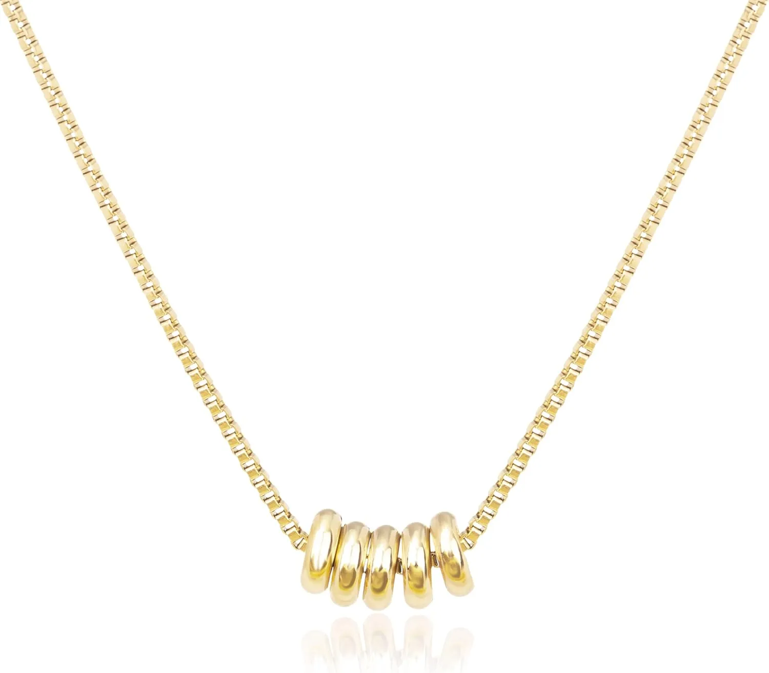 Cute Pendant Necklace for Women | 14k Gold & Silver Plated Dainty Necklace for Women with Bracelet | Small Love Waterproof Layered Necklaces for Women