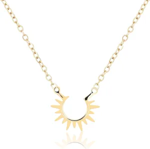 Cute Pendant Necklace for Women | 14k Gold & Silver Plated Tiny Sun-Shape Dainty Necklace for Women with Bracelet | Small Love Waterproof Layered Necklaces for Women