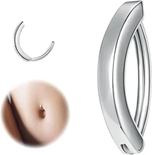 Daesar Navel Rings for Women, Belly Rings Surgical Steel Belly Button Rings Polished Belly Button Piercing Jewelry