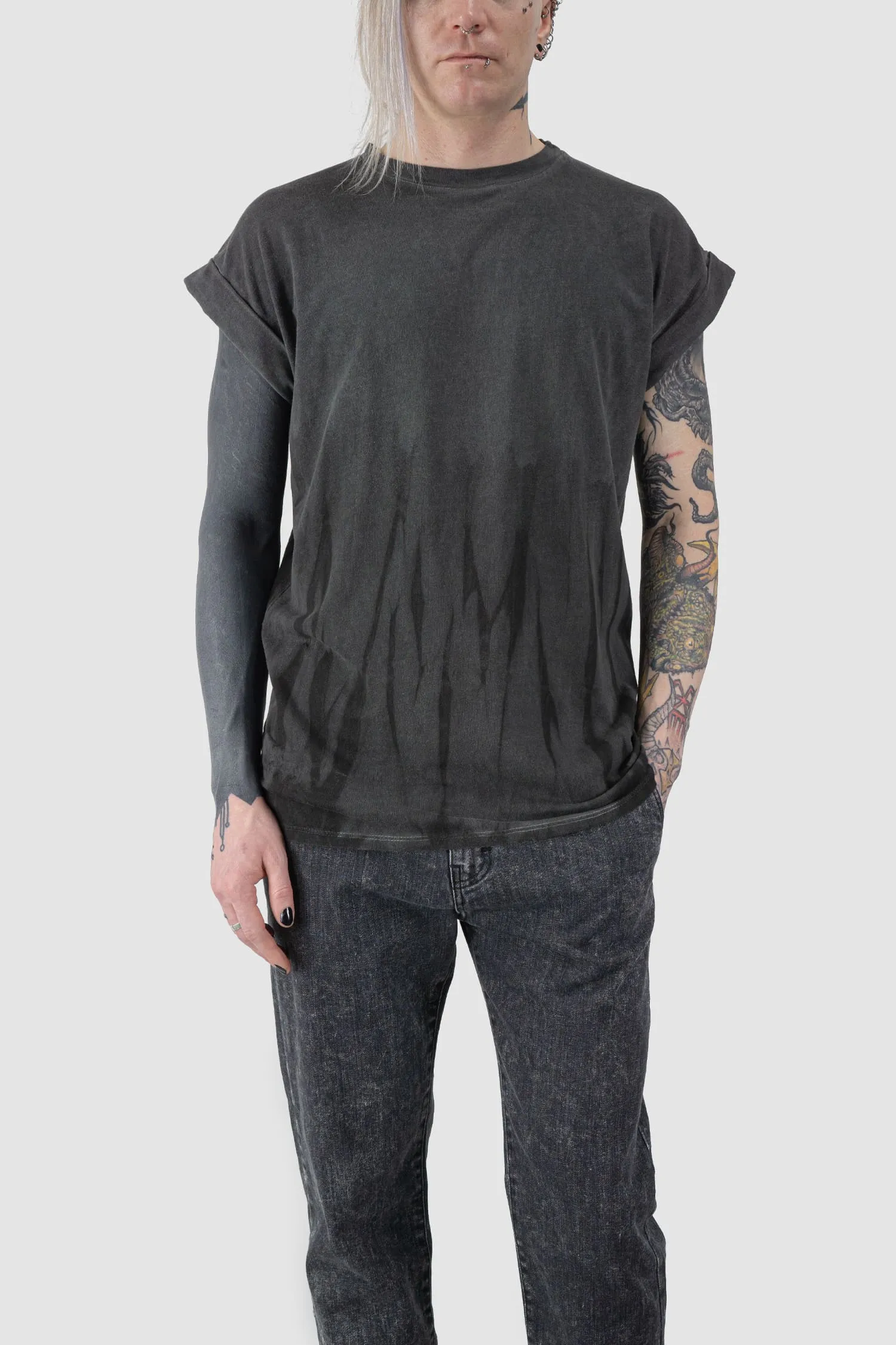 Degrade Object Dyed Cotton Stretch T-Shirt