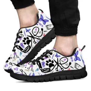 Dog Groomer Sneaker, Dog Groomer Fur Stylist Lavender Tools Sneakers Shoes, Best Running Shoes, Unique Gifts For Dog Lovers