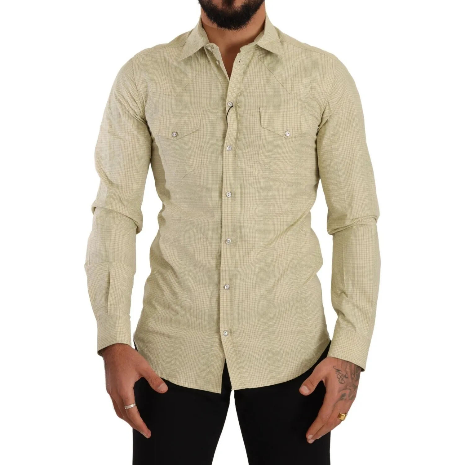 Dolce & Gabbana Elegant Sicilia Checkered Cotton Shirt