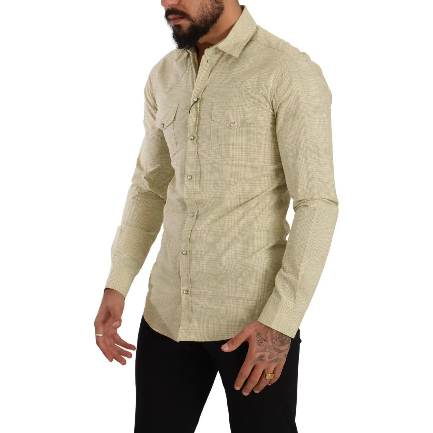 Dolce & Gabbana Elegant Sicilia Checkered Cotton Shirt