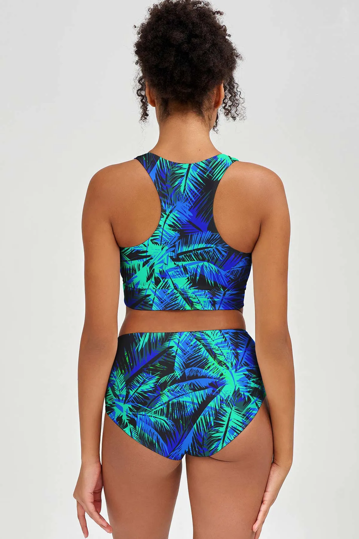 Electric Jungle Cara Navy High-Waist Hipster Bikini Bottom - Women