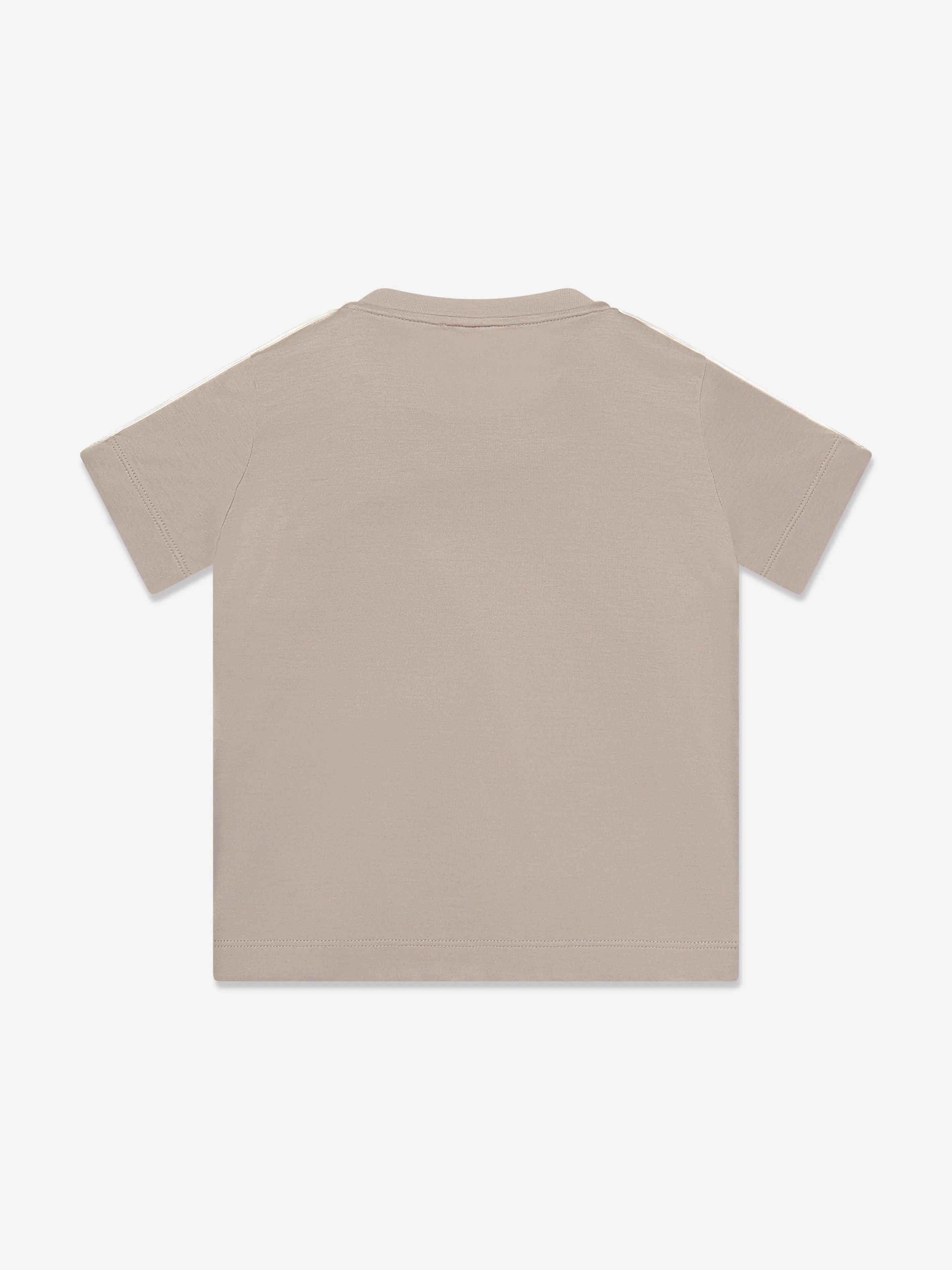 Emporio Armani Boys Logo Tape T-Shirt in Brown