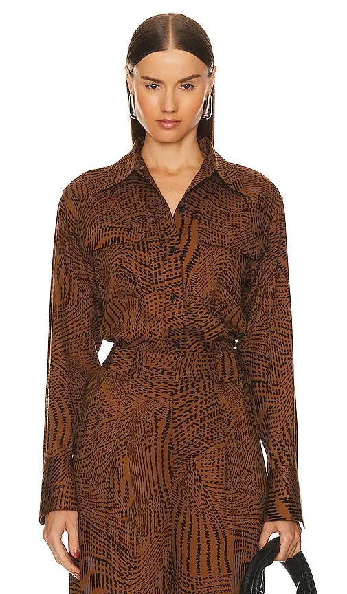 Equipment 801 Signature Button Up in Brown