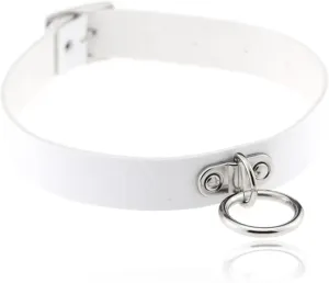 ETHOON Adjustable Leather Choker Collar Soft PU Circle Punk Choker Belt Necklace for Women