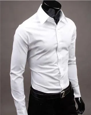 European and American fashion candy color long-sleeved shirt male 2019 spring and autumn new men's solid color casual shirt