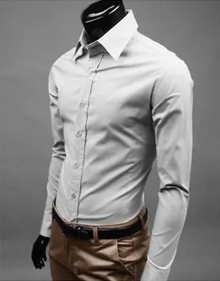 European and American fashion candy color long-sleeved shirt male 2019 spring and autumn new men's solid color casual shirt