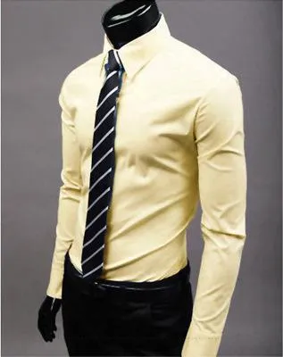 European and American fashion candy color long-sleeved shirt male 2019 spring and autumn new men's solid color casual shirt
