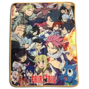 Fairy Tail Big Group Anime Sublimation Throw Blanket