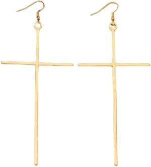 Faith Cross Earrings Big Cross Earrings Cross Gold Earrings Dangle Religion Cross Drop Earrings for Women Teen Christmas Gift Jewelry