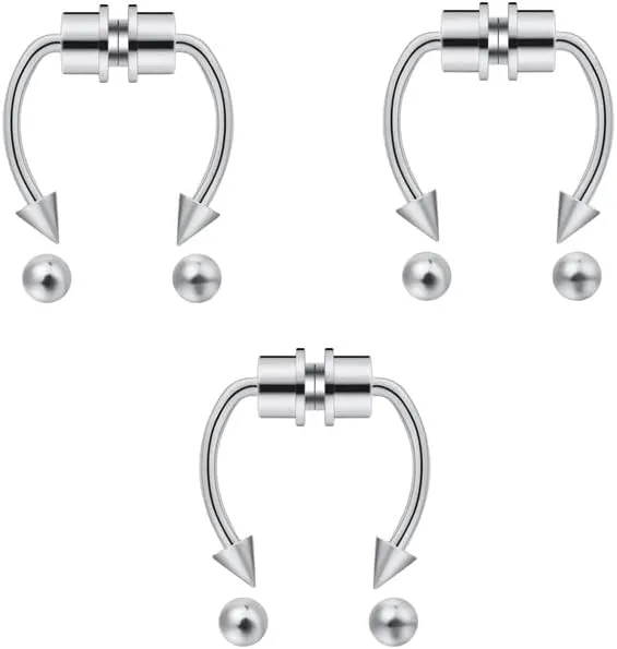 Fake Nose Ring Septum Piercing Magnet Magnetic Nose Hoop Rings Faux Septum Rings Non Piercing Clip On Nose Hoop Rings