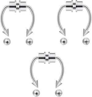 Fake Nose Ring Septum Piercing Magnet Magnetic Nose Hoop Rings Faux Septum Rings Non Piercing Clip On Nose Hoop Rings